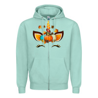 Seafoam Unicorn Fall Zipper Hoodie - texasbilliewilder