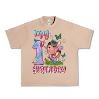 Burro my 1 st birthday with little cute cow Urban Heavy Tee - NancyCooperArtShop