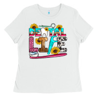 White dental life Ladies Tee - Artiststas