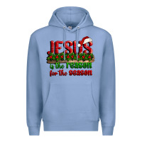 Colony Blue jesus is the reason for the season Premium Hoodie - CowGirlArtShop