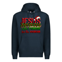 Navy jesus is the reason for the season Premium Hoodie - CowGirlArtShop