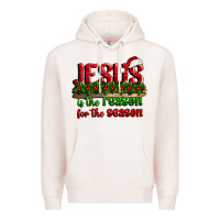Pale Pink jesus is the reason for the season Premium Hoodie - CowGirlArtShop