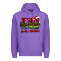 Purple jesus is the reason for the season Premium Hoodie - CowGirlArtShop