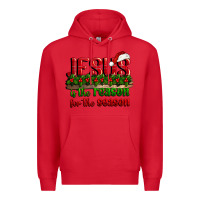 Red jesus is the reason for the season Premium Hoodie - CowGirlArtShop