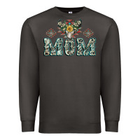 Smoke Mom with Cow skull Mother's Day Premium Sweatshirt - CowGirlArtShop