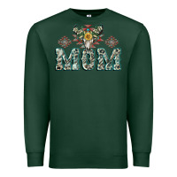 Sports Green Mom with Cow skull Mother's Day Premium Sweatshirt - CowGirlArtShop