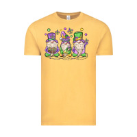 Vintage Mustard mardi gras gnomes Vintage Tee - MaliasSmallBusiness