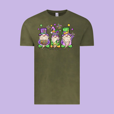 Mardi Gras Gnomes Vintage Tee Designed By Maliassmallbusiness