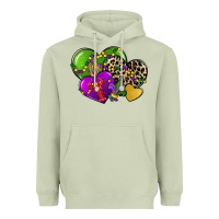 Matcha mardi gras hearts Heavyweight Hoodie - CowGirlArtShop