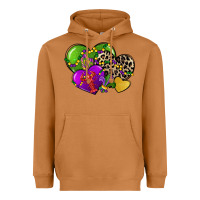 Meerkat mardi gras hearts Heavyweight Hoodie - CowGirlArtShop