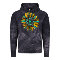 Cloud Black turquoise leopard sunflower Vintage Hoodie - Jasminsmagicworld