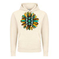 Vintage Artic turquoise leopard sunflower Vintage Hoodie - Jasminsmagicworld