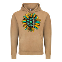 Vintage Camel turquoise leopard sunflower Vintage Hoodie - Jasminsmagicworld