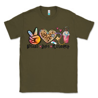 Army Green peace love nursing Classic Tee - MaliasSmallBusiness