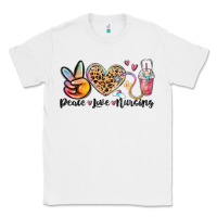 White peace love nursing Classic Tee - MaliasSmallBusiness