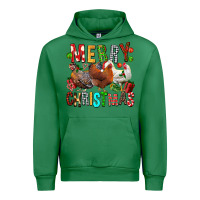 Emerald Merry christmas chickens Urban Hoodie - FaDigitalArtStudio