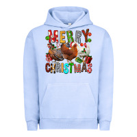Pigment Grape Ice Merry christmas chickens Urban Hoodie - FaDigitalArtStudio