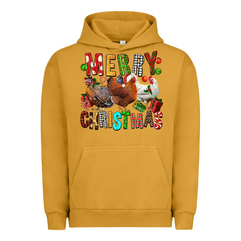 Merry Christmas Chickens Urban Hoodie by FaDigitalArtStudio | Teevron