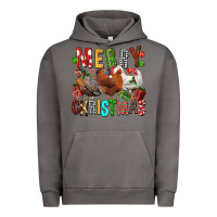 Pigment Tornado Merry christmas chickens Urban Hoodie - FaDigitalArtStudio