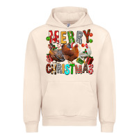 Sandshell Merry christmas chickens Urban Hoodie - FaDigitalArtStudio