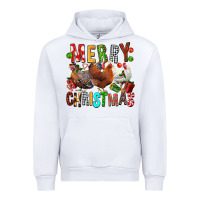 White Merry christmas chickens Urban Hoodie - FaDigitalArtStudio