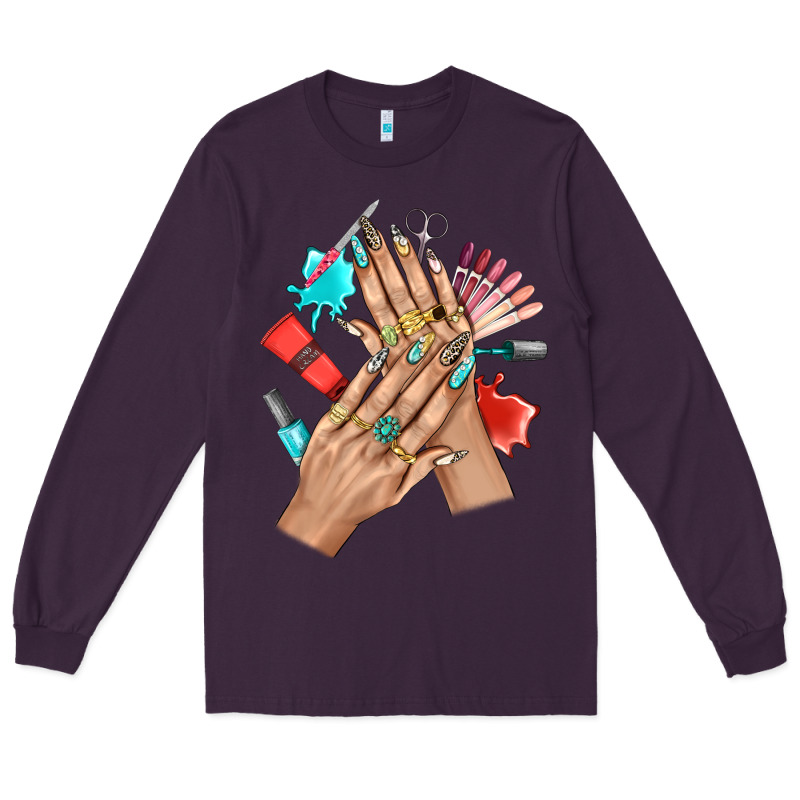 Western Nail Art With Nail Material Bbs Long Sleeve Tee by BundleAndBundleShop | Teevron