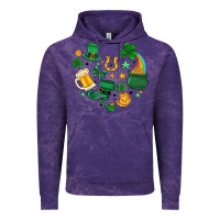 Cloud Purple st. patrick heart doodle Vintage Hoodie - MaliasSmallBusiness