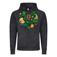 Vintage Black st. patrick heart doodle Vintage Hoodie - MaliasSmallBusiness