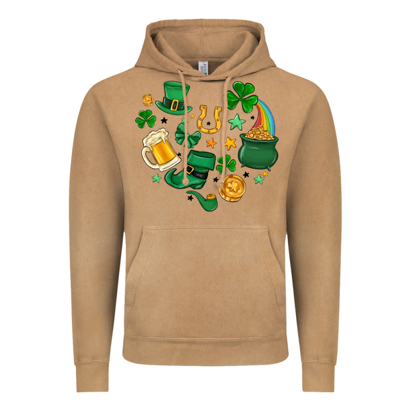 St. Patrick Heart Doodle Vintage Hoodie by MaliasSmallBusiness | Teevron
