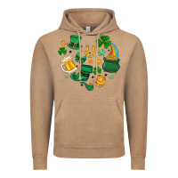 Vintage Coffee st. patrick heart doodle Vintage Hoodie - MaliasSmallBusiness