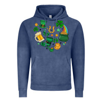 Vintage Denim st. patrick heart doodle Vintage Hoodie - MaliasSmallBusiness