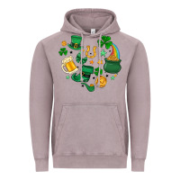 Vintage Zinc st. patrick heart doodle Vintage Hoodie - MaliasSmallBusiness