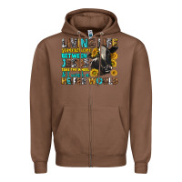 Chestnut Living Life Somewhere Between Jesus Zipper Hoodie - texasbilliewilder