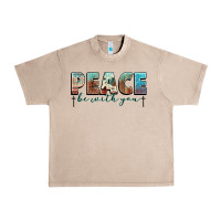 Peace Be With You Cross Urban Heavy Tee | Teevron