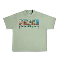 Oil Green peace be with you cross Urban Heavy Tee - NancyCooperArtShop