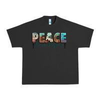 Pigment Black peace be with you cross Urban Heavy Tee - NancyCooperArtShop