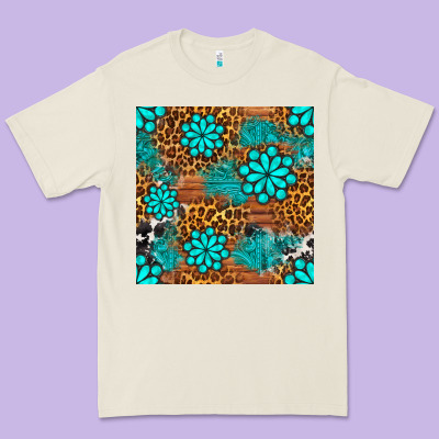 Leopard Gemstone Seamless Pattern Premium Tee Designed By Bundleandbundleshop