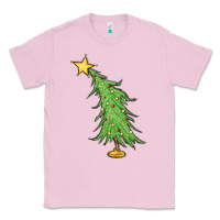 Bubblegum Pink trendy christmas tree Classic Tee - MaliasSmallBusiness