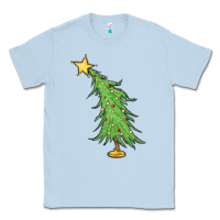 Dusty Blue trendy christmas tree Classic Tee - MaliasSmallBusiness