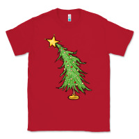 Red trendy christmas tree Classic Tee - MaliasSmallBusiness