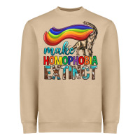 Lgbtq Make Homophobia Extinct Heavyweight Sweatshirt | Teevron