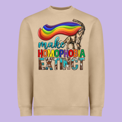Lgbtq Make Homophobia Extinct Heavyweight Sweatshirt Designed By Bundleandbundleshop