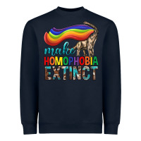 Navy Lgbtq Make Homophobia Extinct Heavyweight Sweatshirt - BundleAndBundleShop