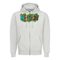 Dove Grey Western Howdy Zipper Hoodie - texasbilliewilder