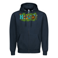Navy Western Howdy Zipper Hoodie - texasbilliewilder