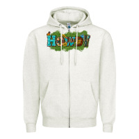 Oatmeal Heather Western Howdy Zipper Hoodie - texasbilliewilder