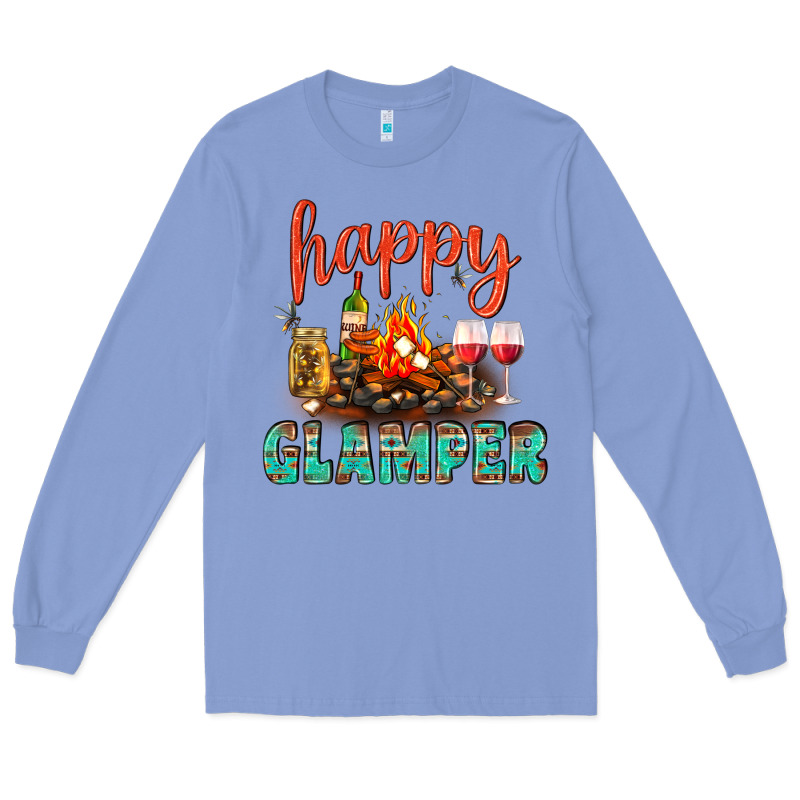 Happy Glamper Camp Long Sleeve Tee by BundleAndBundleShop | Teevron