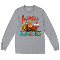 Heather Grey Happy Glamper Camp Long Sleeve Tee - BundleAndBundleShop