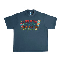 Midnight Navy please let me drink my iced coffee in peace Urban Heavy Tee - MaliasSmallBusiness