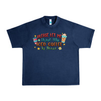 Navy please let me drink my iced coffee in peace Urban Heavy Tee - MaliasSmallBusiness